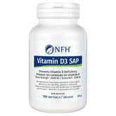 NFH Vitamin D3 SAP 2500IU 180 Capsules - Nature's Source Inc