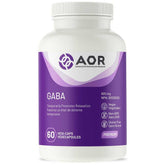 AOR GABA (Stress & Anxiety) 120 Vegan Capsules - Relieves Stress and Anxiety, Creates Calming Effect for Mood, Sleep, Chronic Stress, and Brain Function - Nature's Source Inc