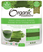 Organic Traditions Wheat Grass Juice Powder - 150g - Nature's Source Inc