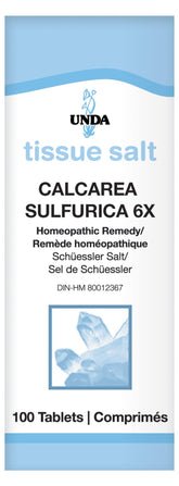 UNDA Calcarea Sulfurica 6X Salt 100 Tablets - Nature's Source Inc