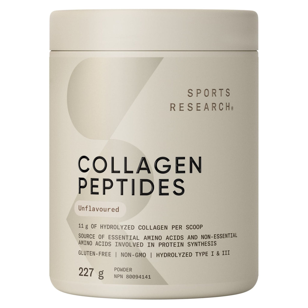 Sports Research Collagen Peptides Unflavoured 227g