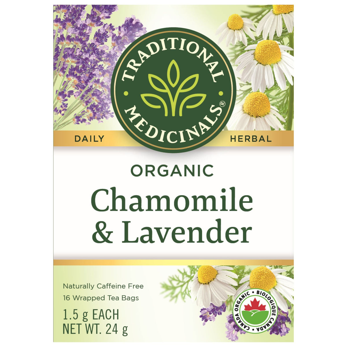 Traditional Medicinals Organic Chamomile Lavender Tea 16 Count