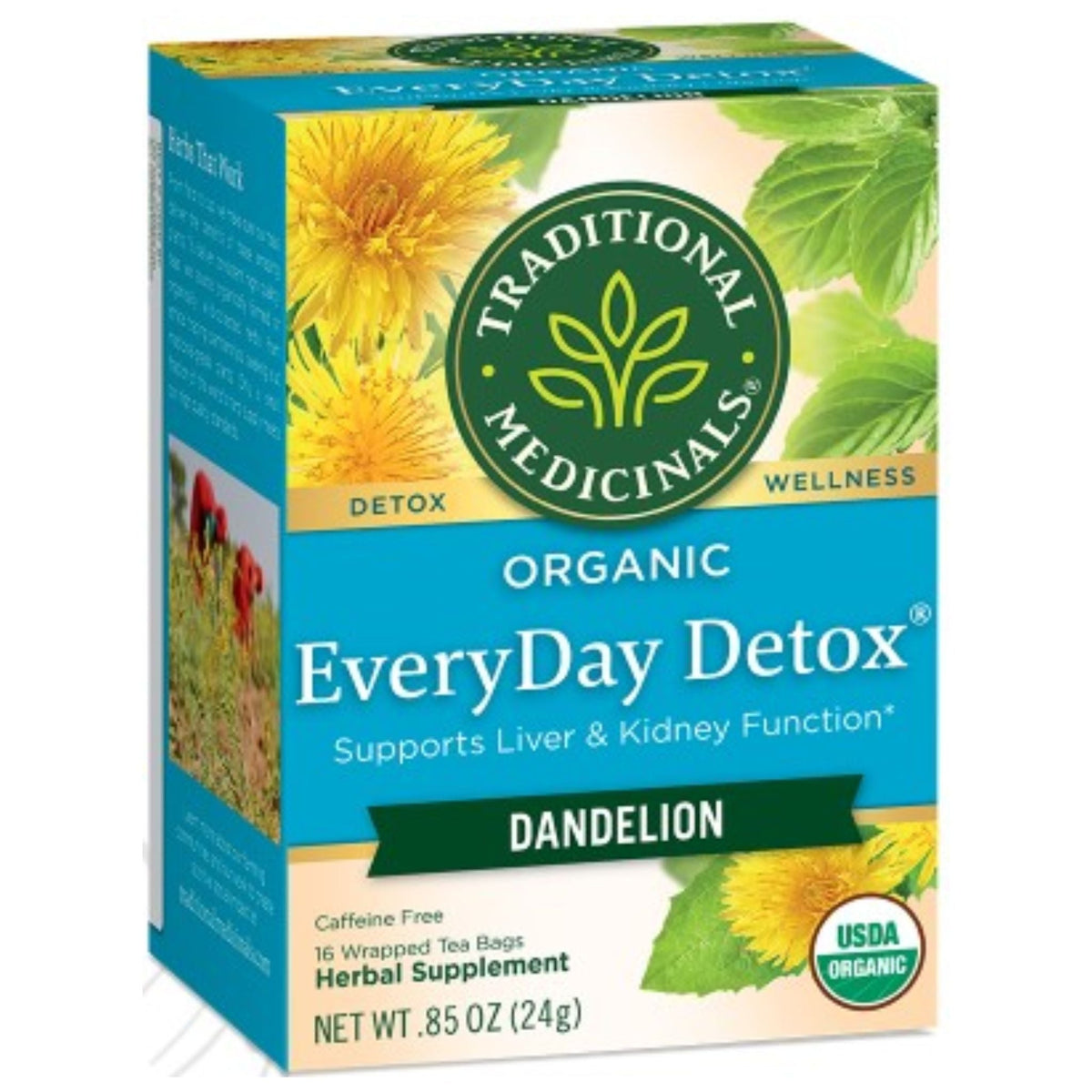 Traditional Medicinals Organic Everyday Detox Dandelion Tea 16 Count