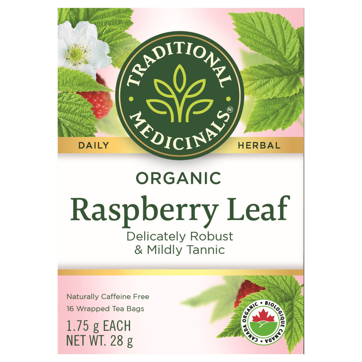 Traditional Medicinals Organic Raspberry Leaf Tea 16 Count