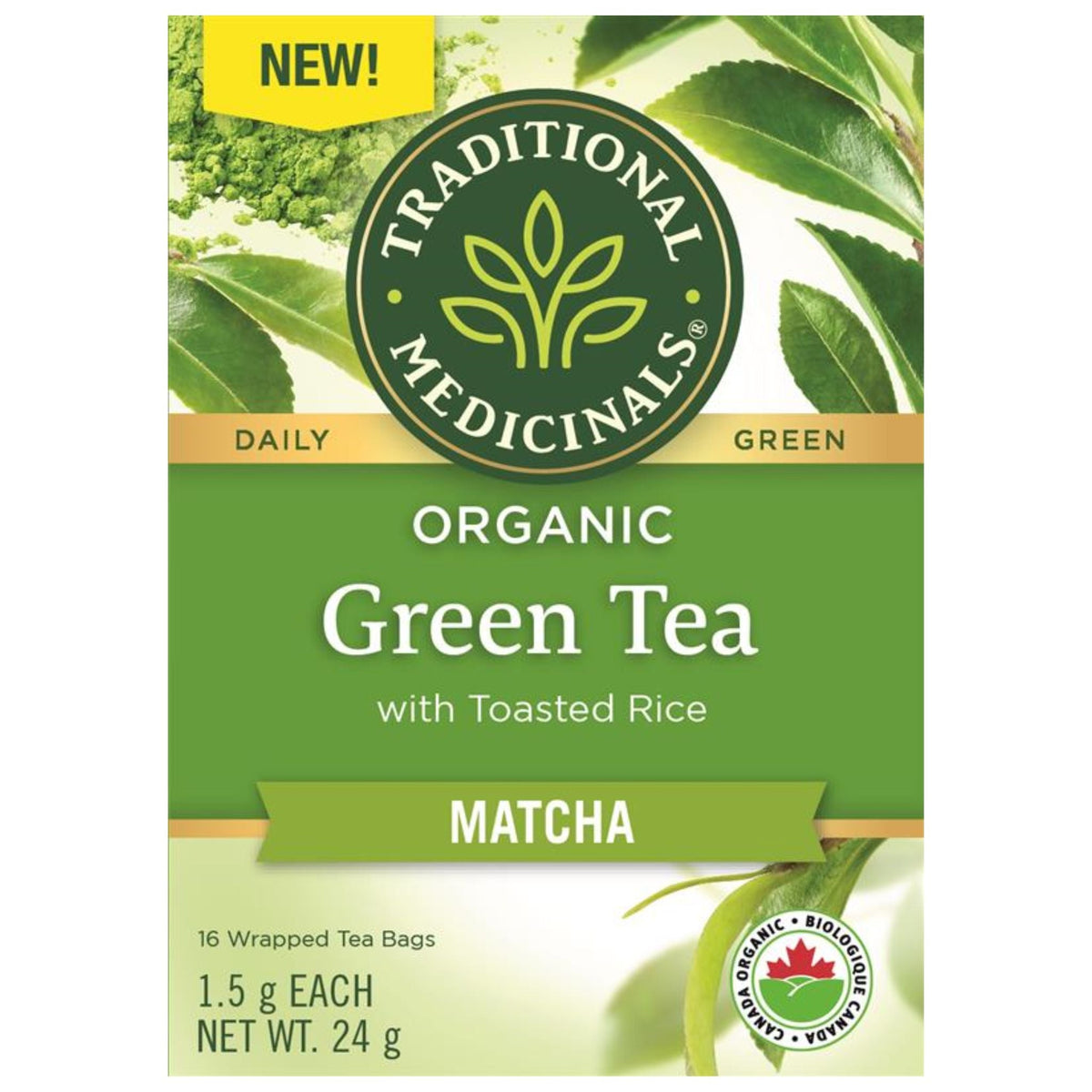 Traditional Medicinals Organic Green Tea Matcha 16 Count