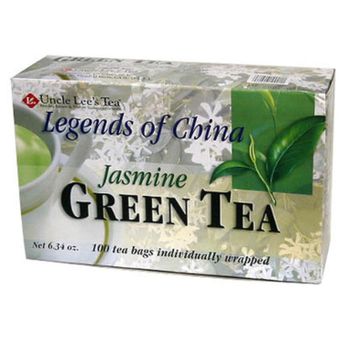 Uncle Lee's Tea Legends of China Green Jasmine 100 Bags - Rich in Antioxidants, Soothing and Relaxing Aroma, Healthy Tea for Body and Mind, Convenient Wrapped Tea Bags