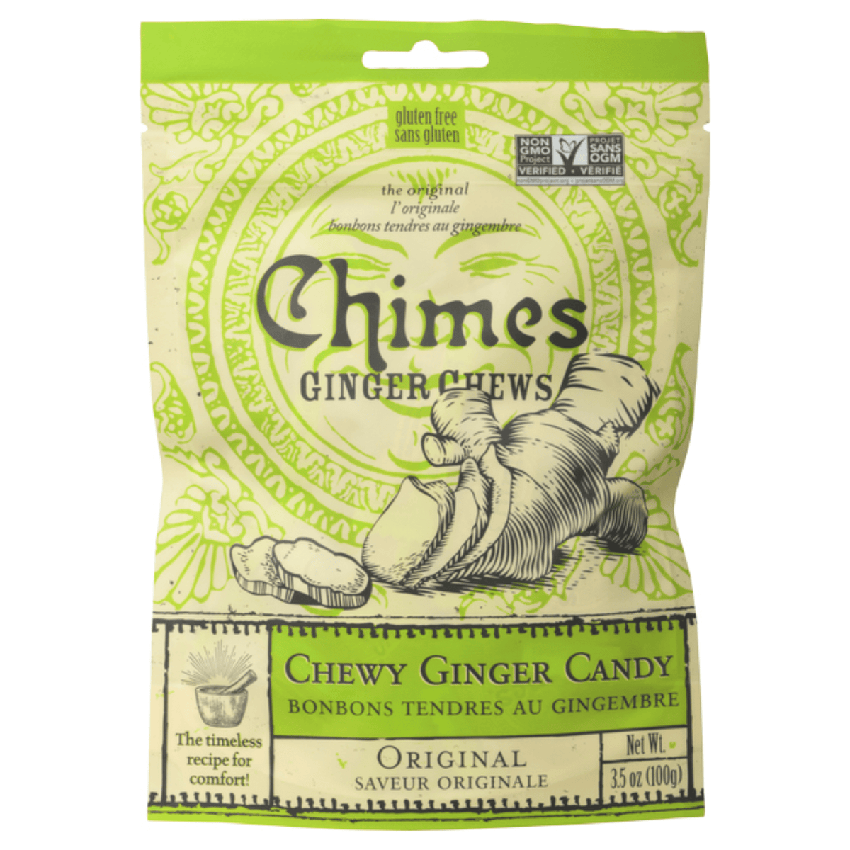 Chimes Original Ginger Chews Bag 100g