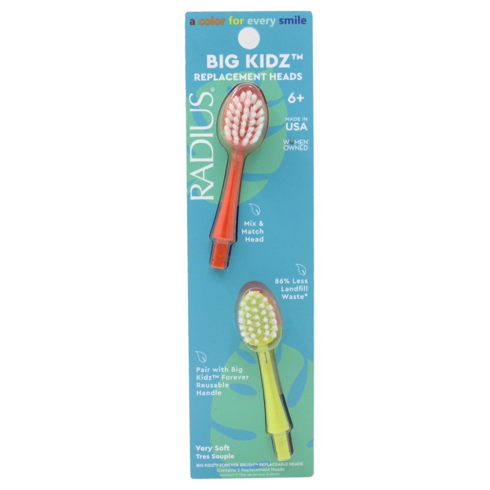 Radius Corporation Replacement Heads Big Kidz 2-Pack  Very Soft