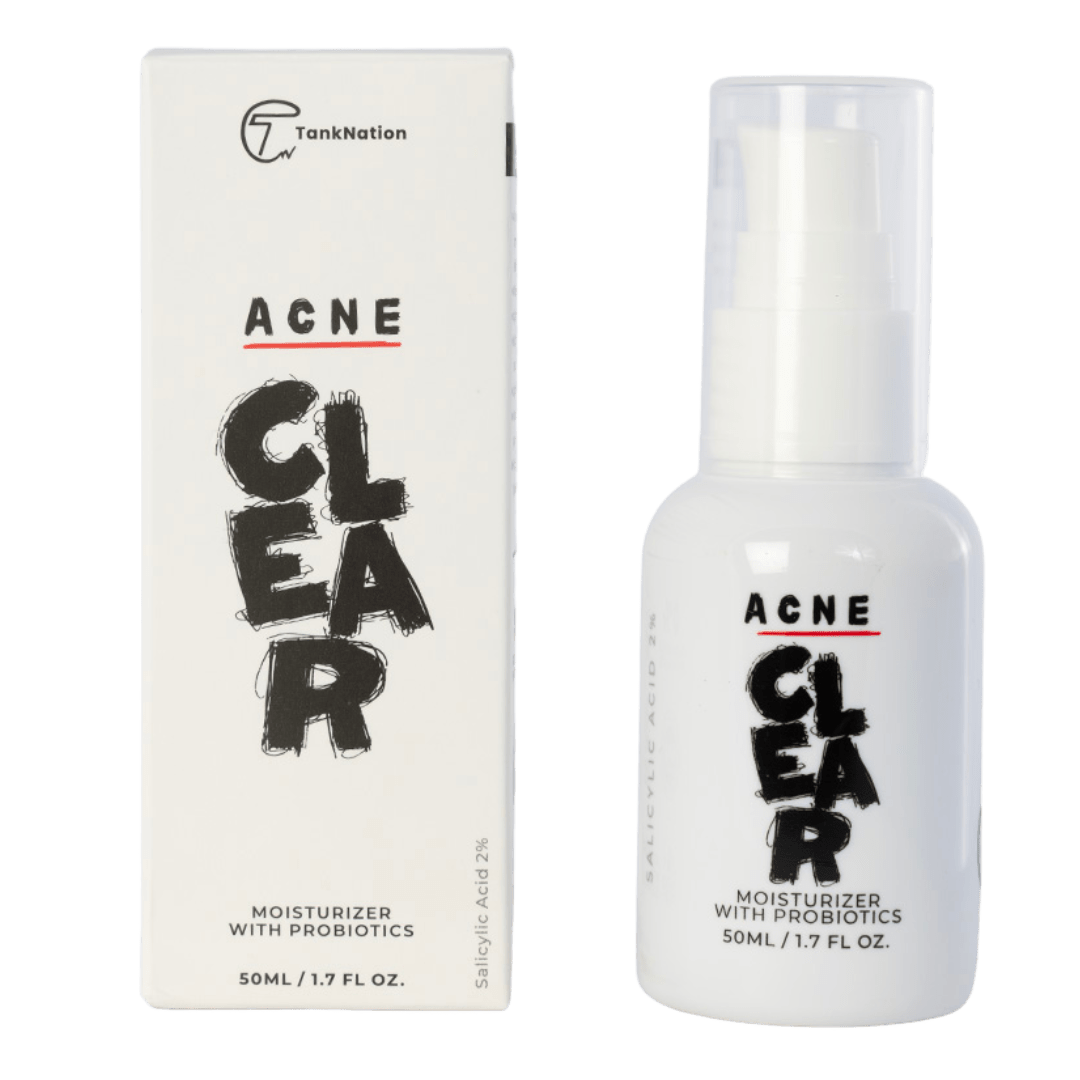 Tank Nation Acne Zapping Moisturizer Cream 50ml - Suitable for Acne Treatment, Gentle Formulation for Sensitive Skin, Provides Hydration, Contains Essential Oils, and Extracts for Skin Care Routine