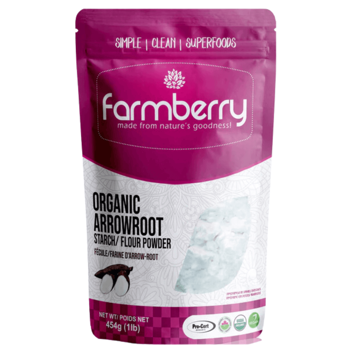 Farmberry Organic Arrowroot Flour Powder 454g