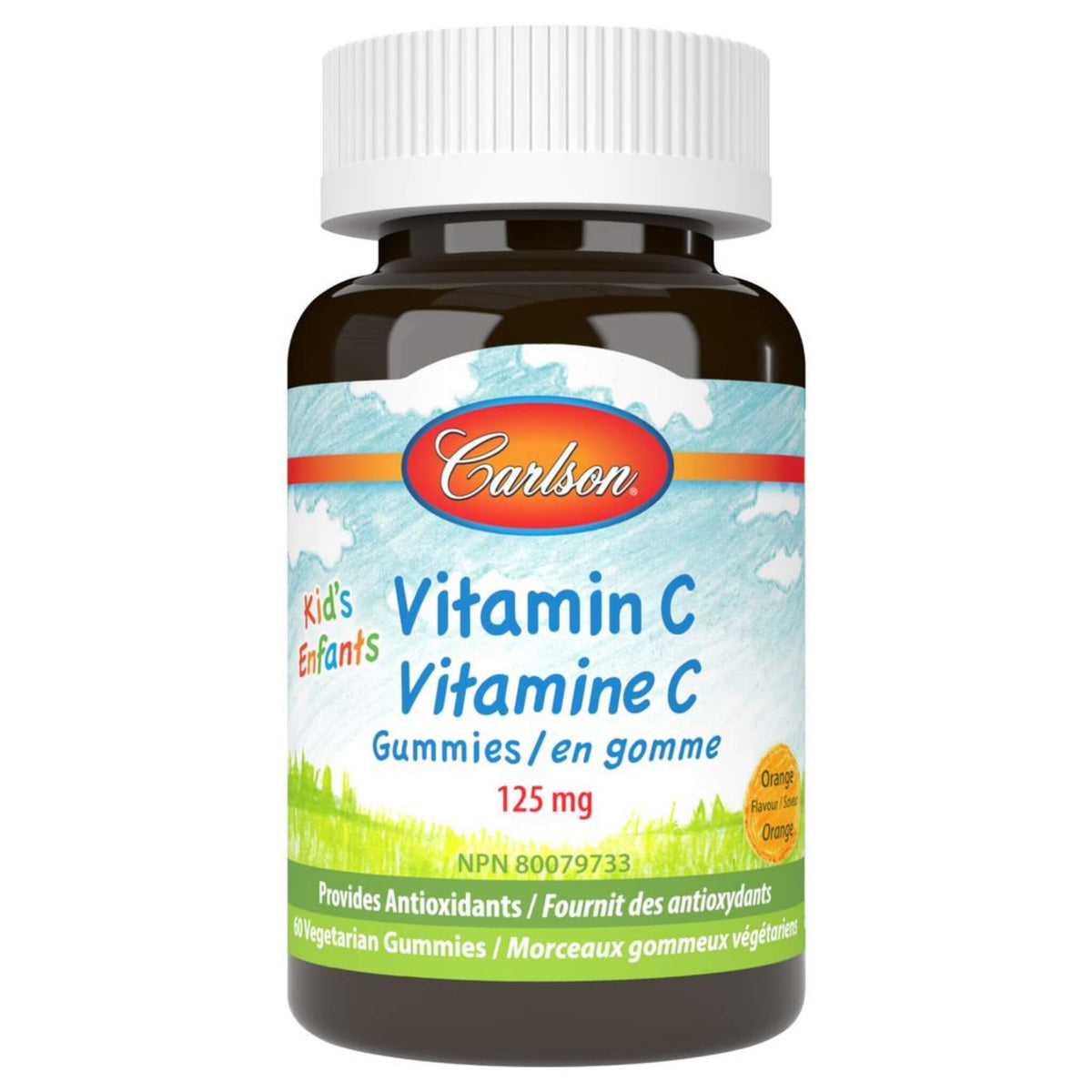 Carlson Kids Vitamin C Gummies 125mg 60 Vegetarian Gummies