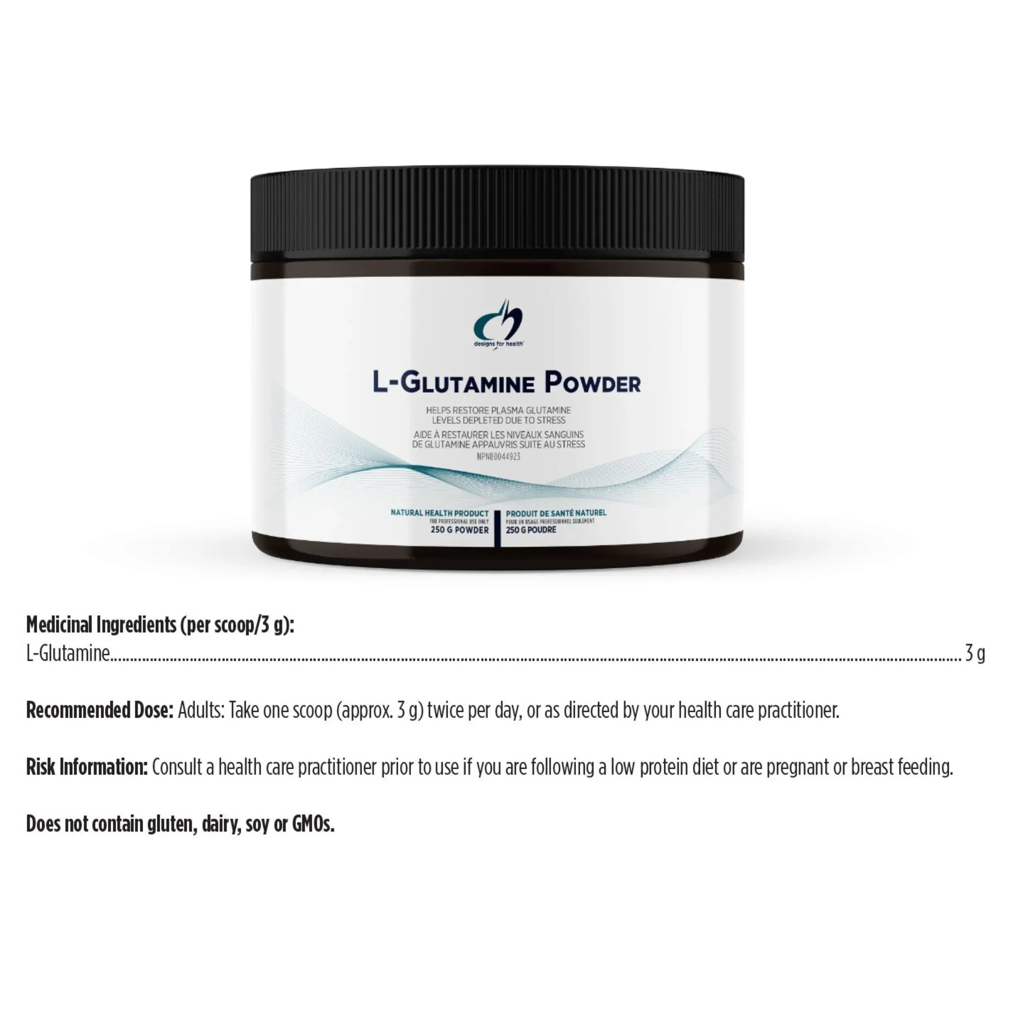 Designs for Health L-Glutamine Powder 250g