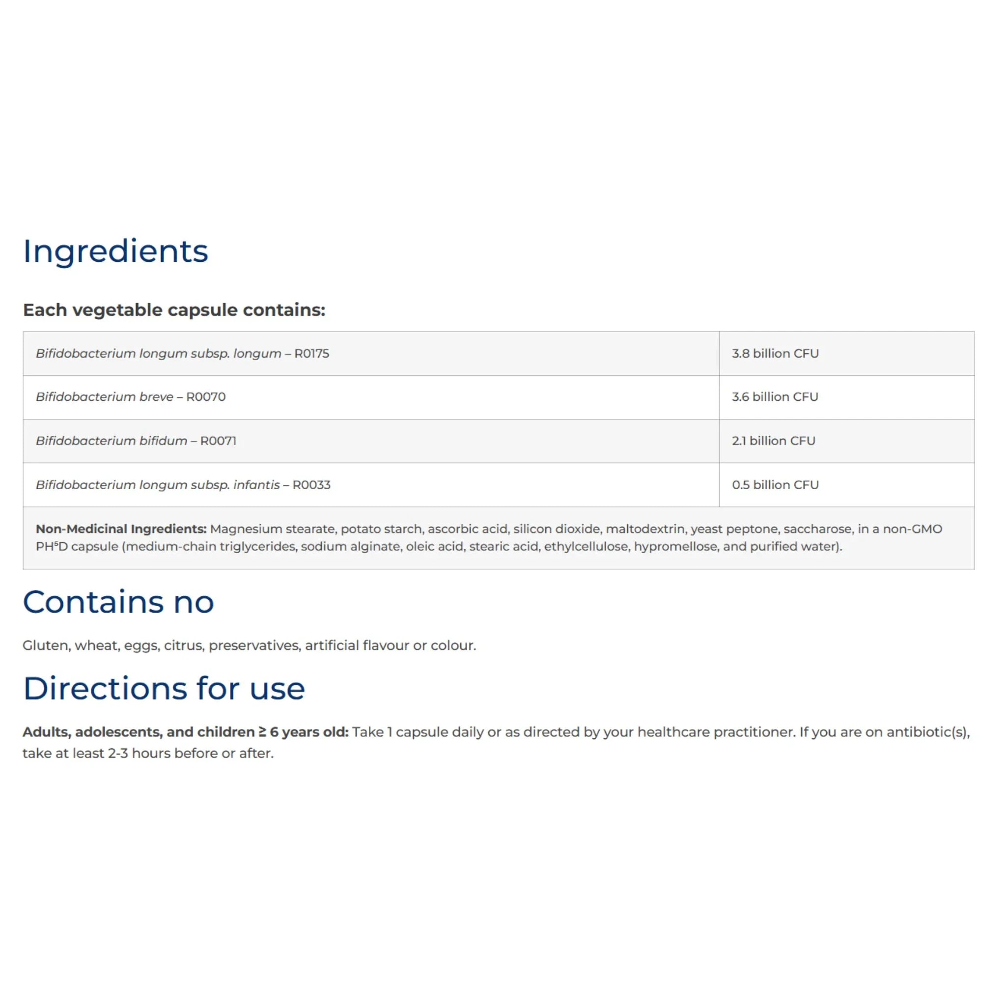 NFH Bifido SAP Probiotics 60 Capsules