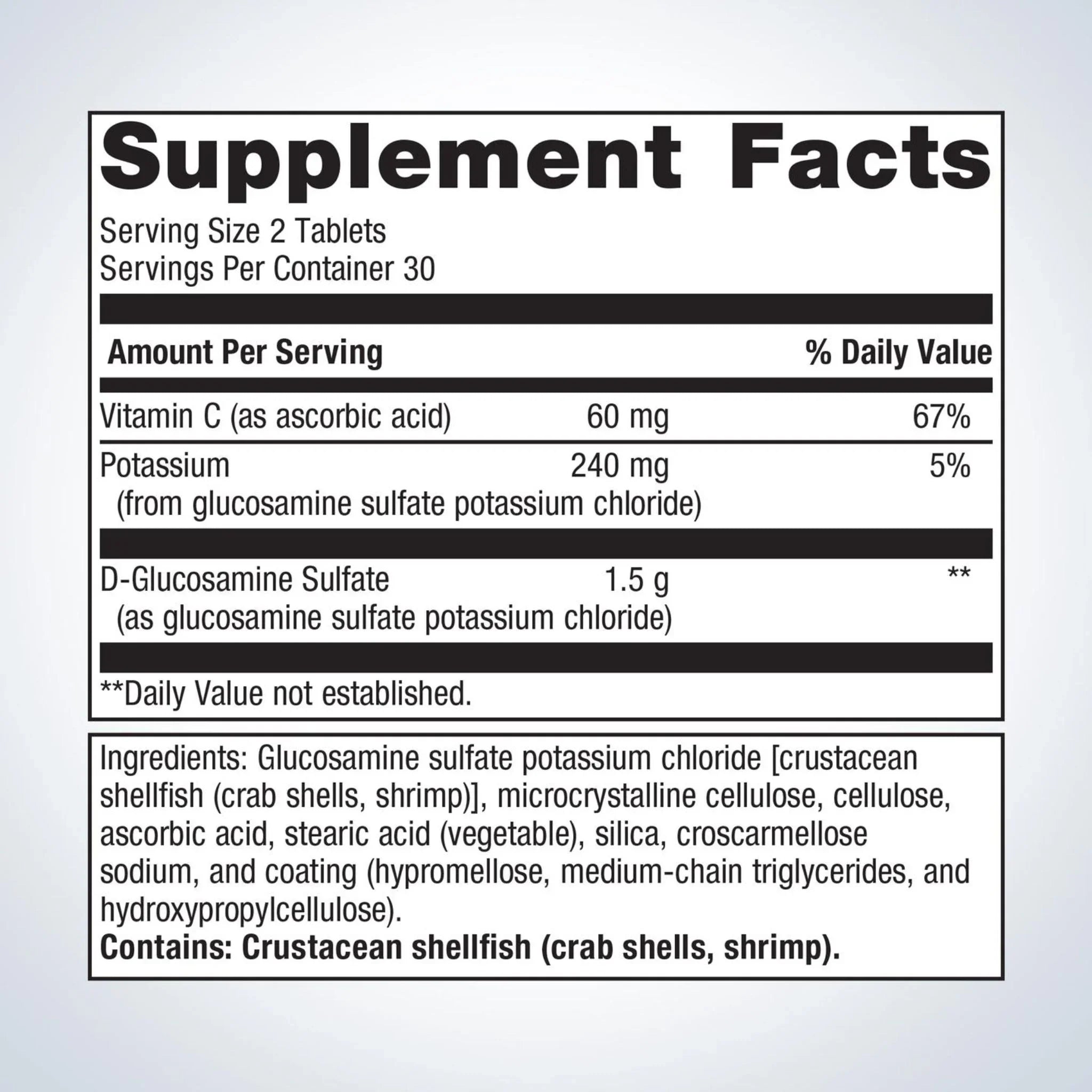Metagenics Glucosamine Sulfate 750 60 Tablets - Nature's Source Inc