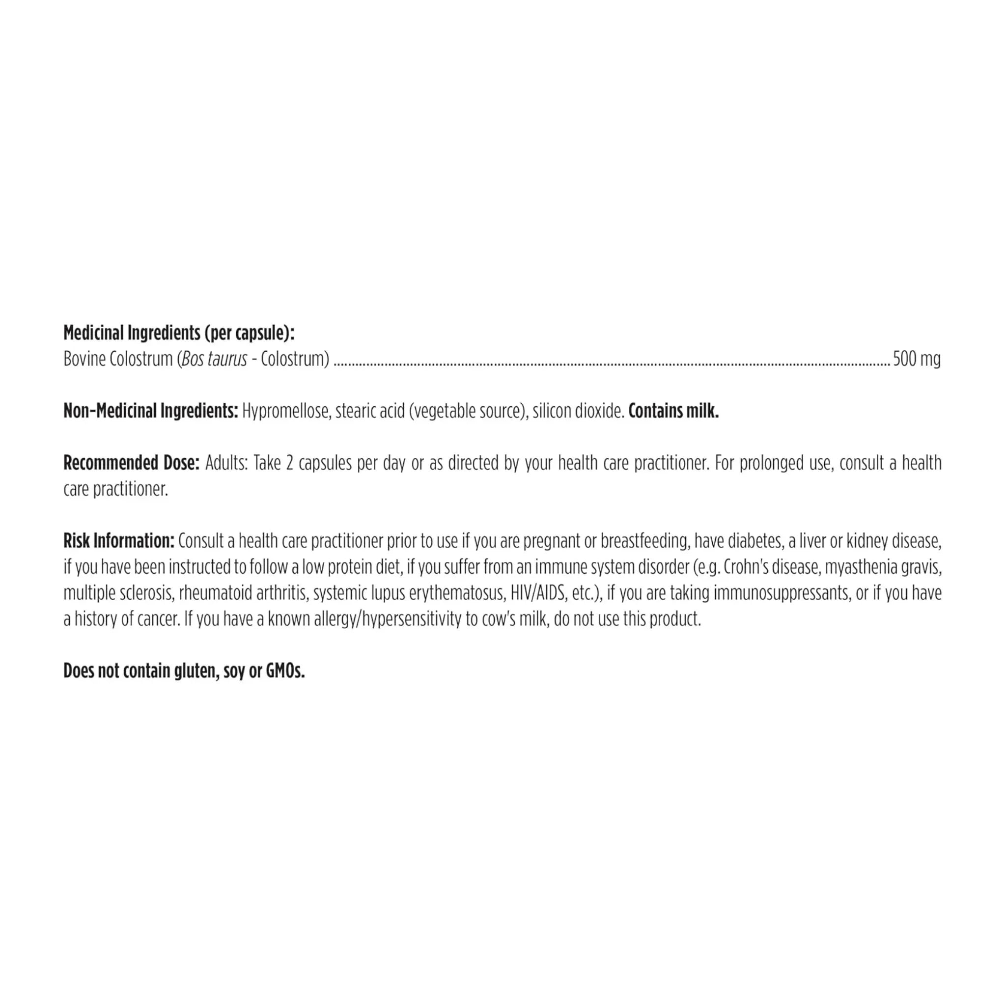 Designs for Health Tegricel Colostrum 60 Capsules - Nature's Source Inc