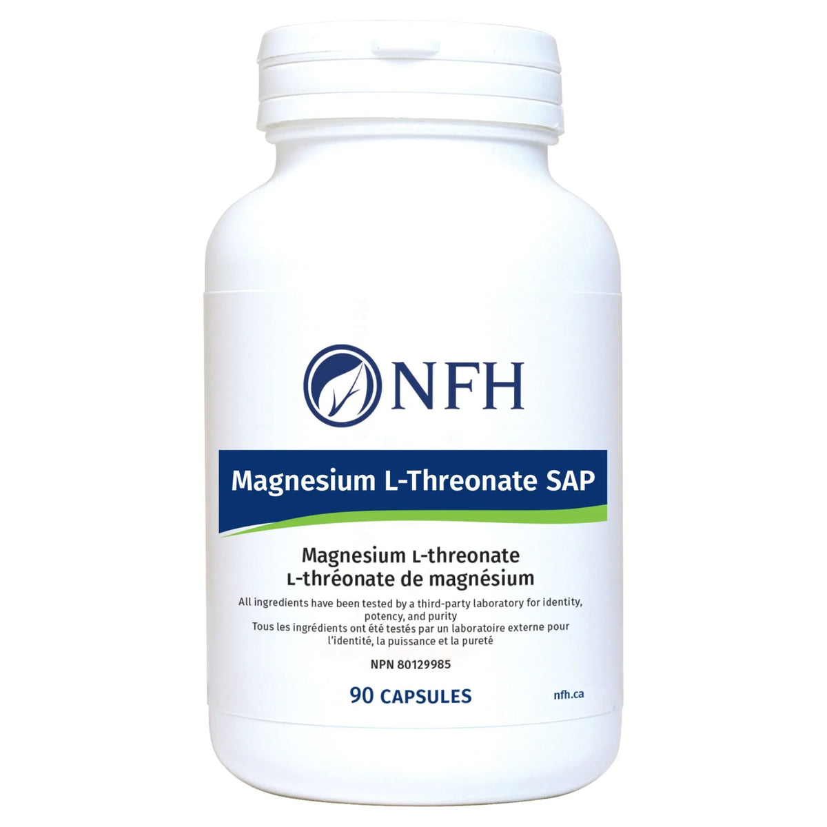 NFH Magnesium L‑Threonate SAP 90 Capsules - Nature's Source Inc