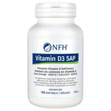 NFH Vitamin D3 SAP 2500IU 180 Capsules - Nature's Source Inc