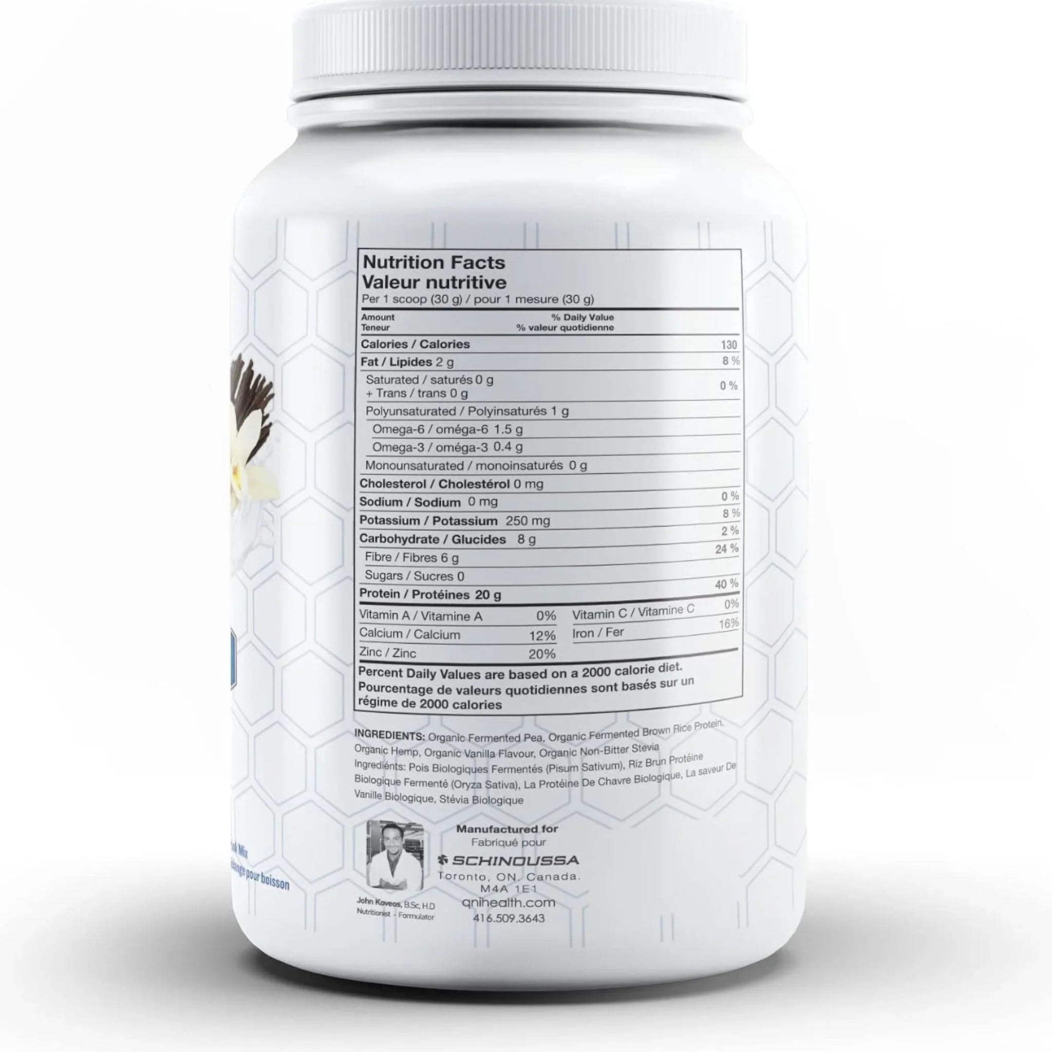 Schinoussa Raw Vegan Protein Vanilla 840g