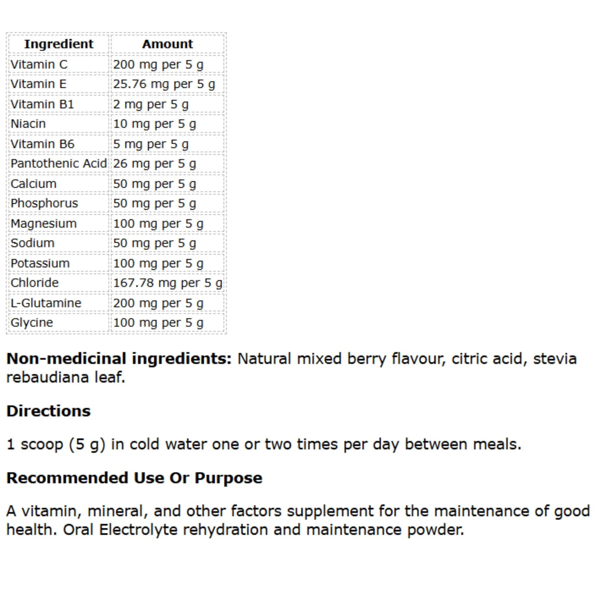 Schinoussa E5 Electrolytes Mixed Berries 100g