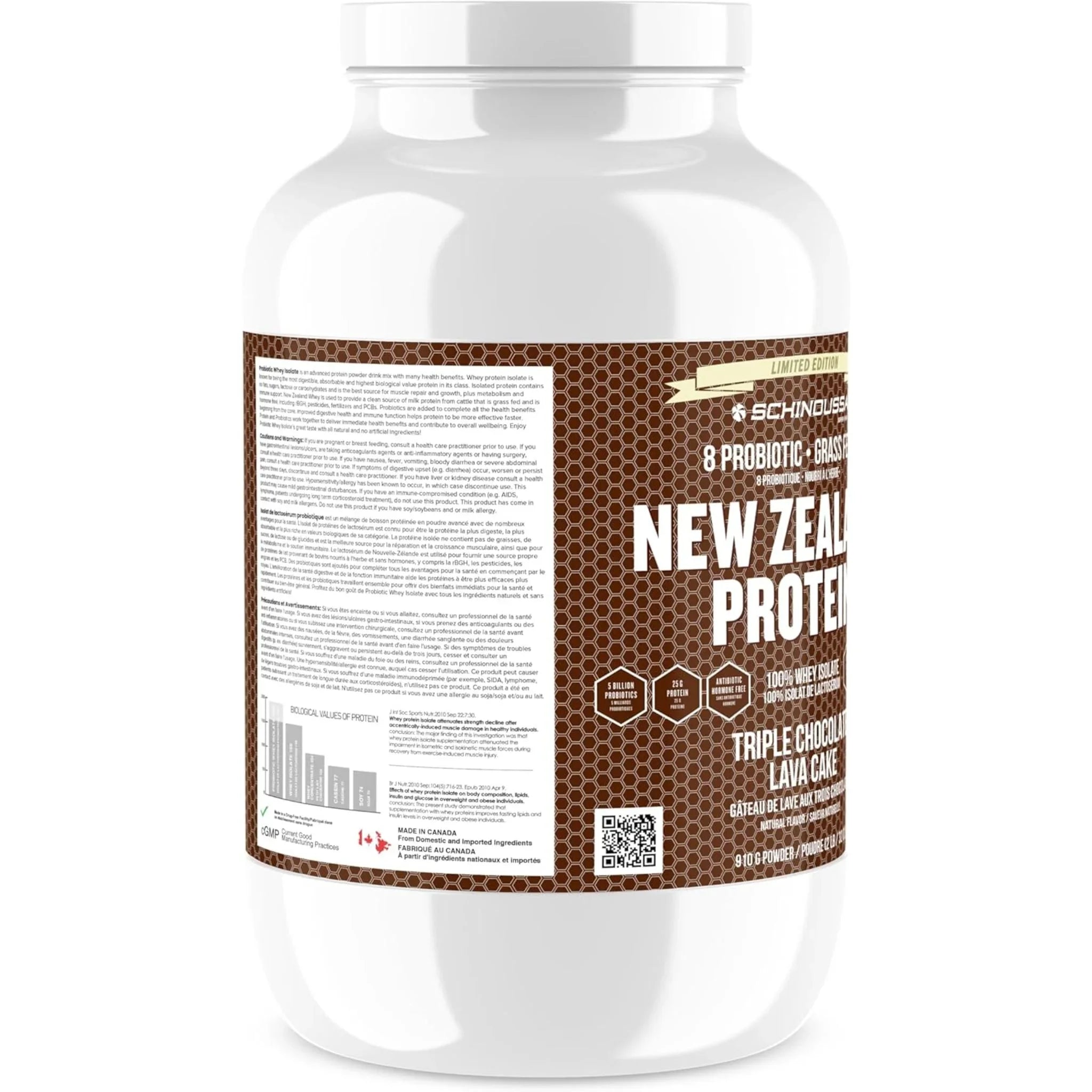 Schinoussa New Zealand Whey Isolate Triple Chocolate Lava Cake 910g
