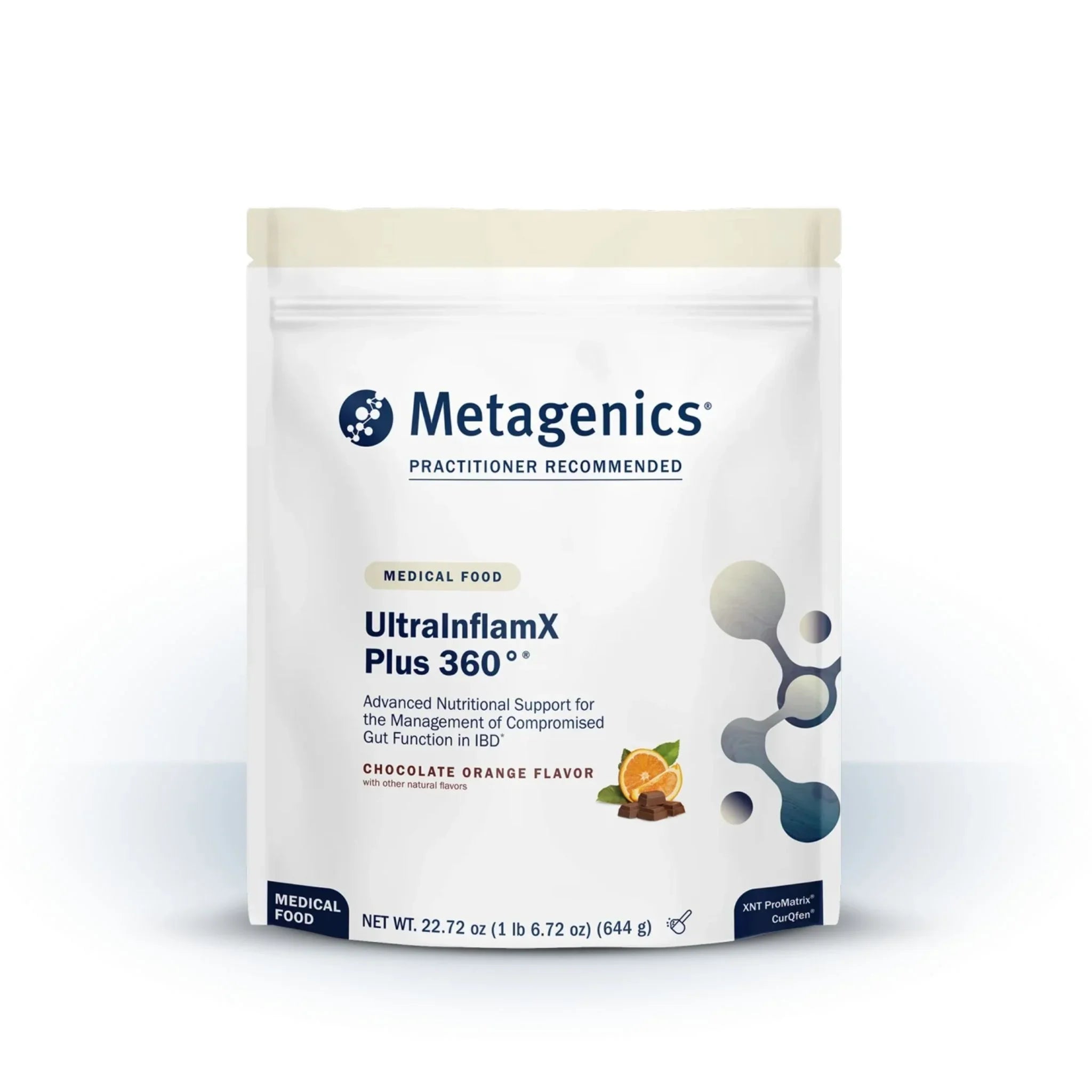 Metagenics UltraInflamX Plus 360 Choc Orange 644g - Nature's Source Inc