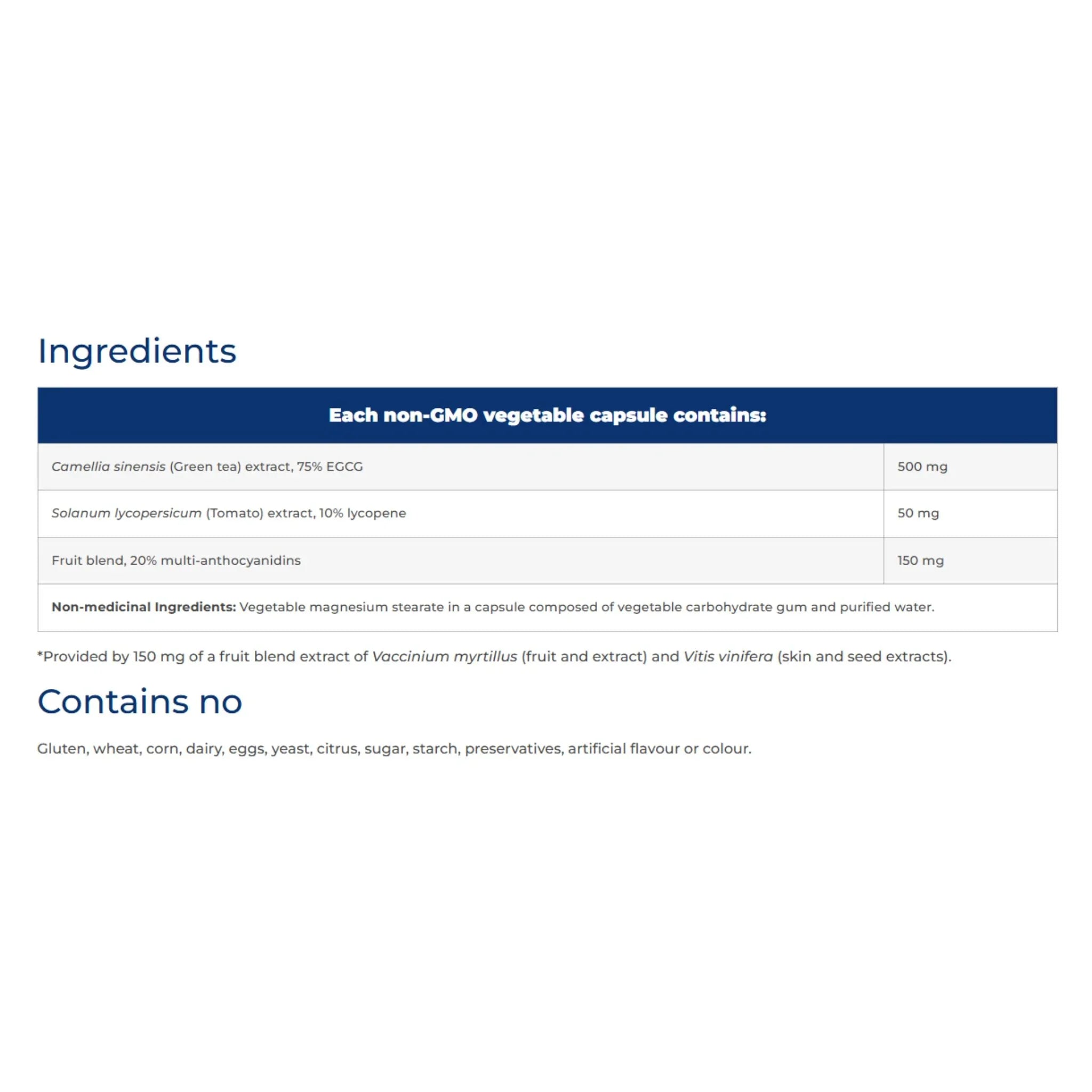 NFH EGCG SAP 60 capsules - Nature's Source Inc