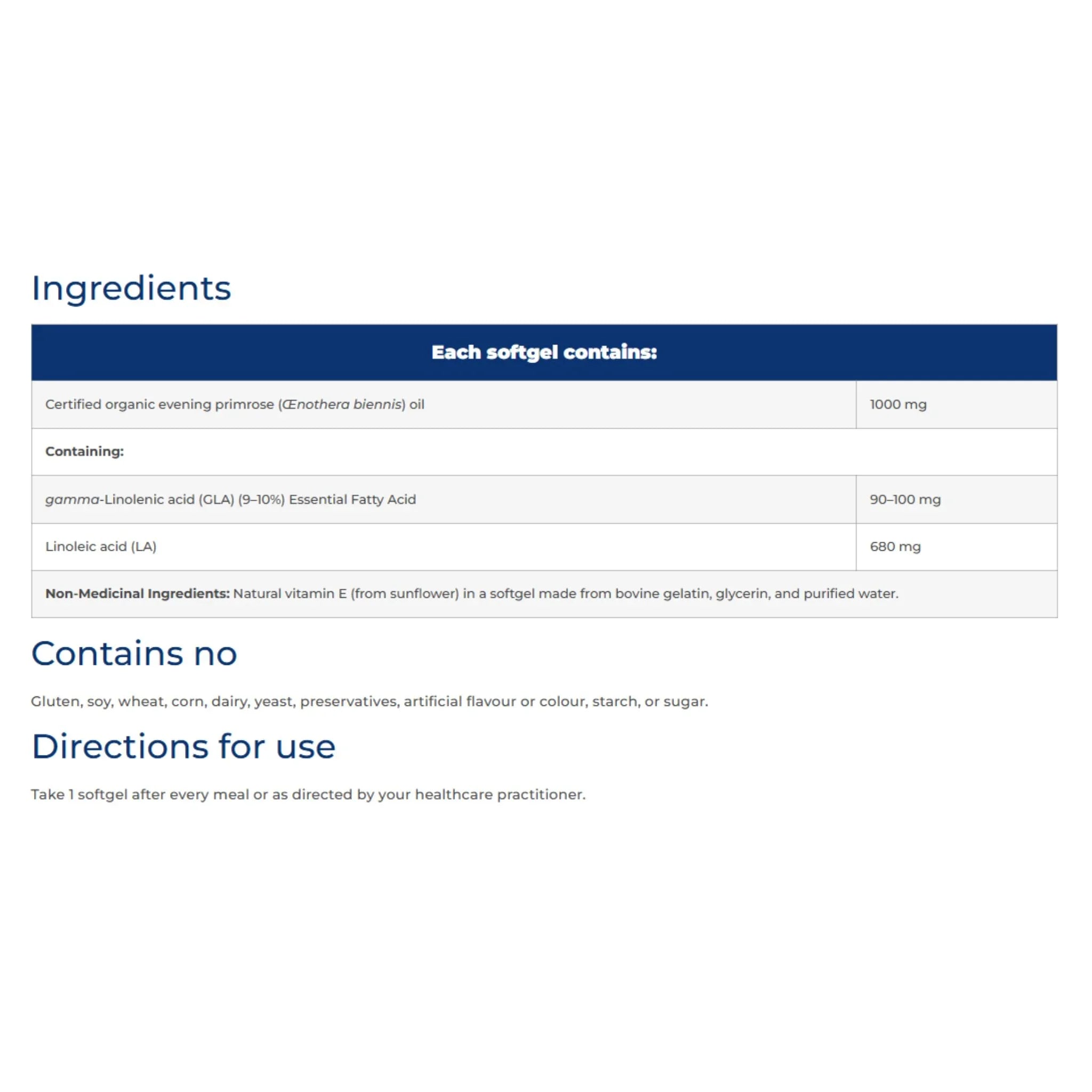 NFH EPO SAP 90 softgels - Nature's Source Inc