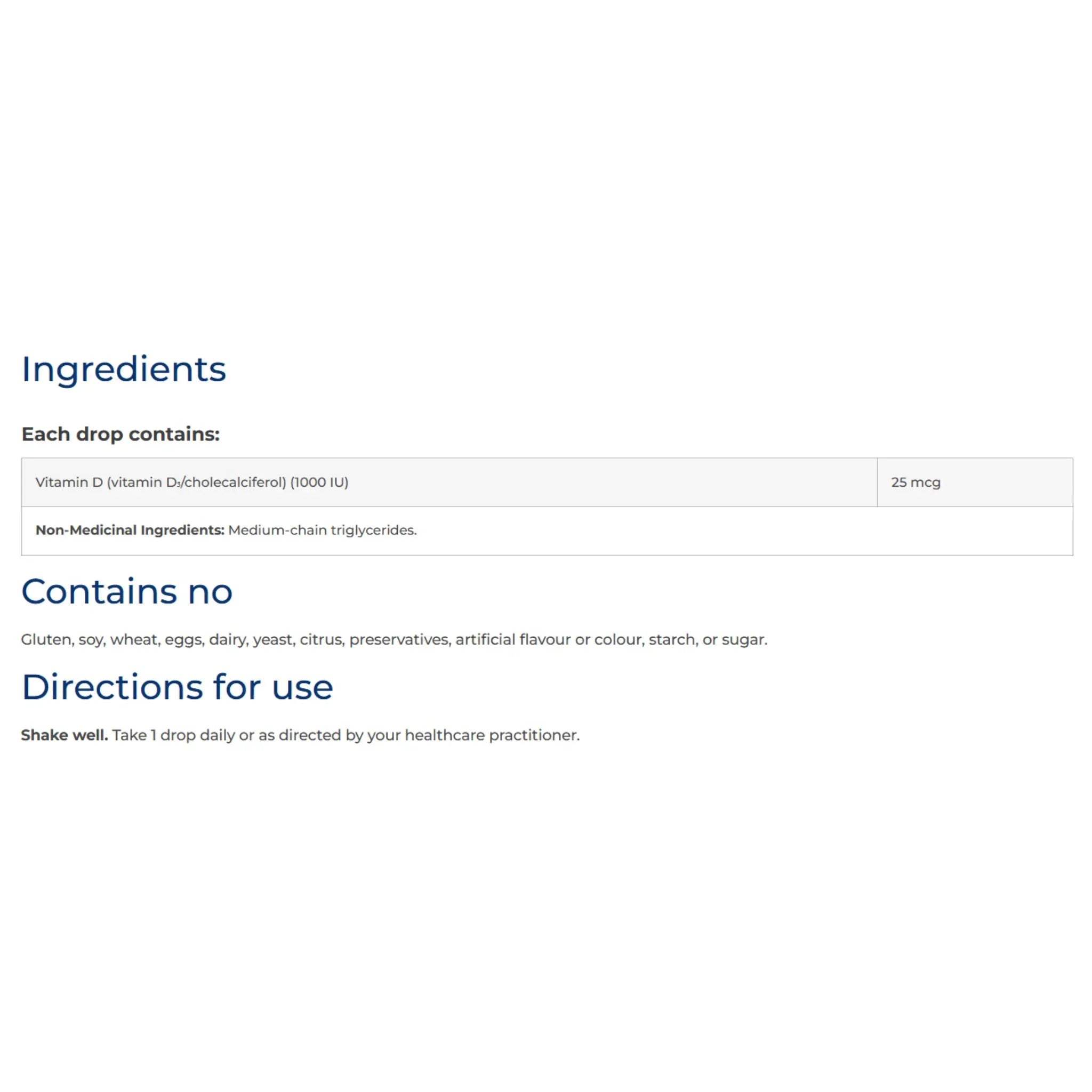 NFH Vitamin D3 SAP (1000 IU/Drop) 15 ml