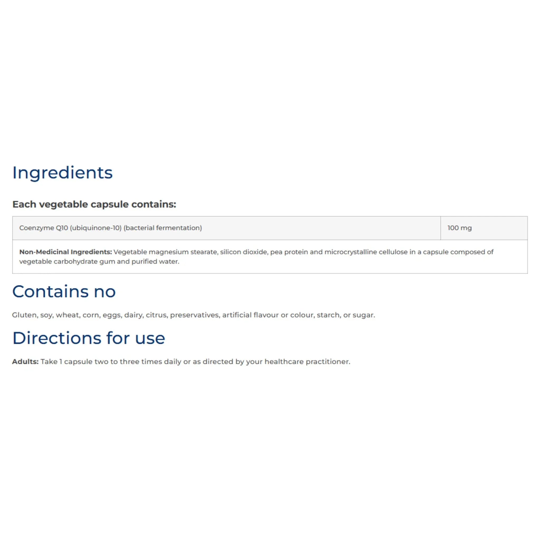 NFH PQ - 10 SAP Emulsified Coenzyme Q10 60 capsules - Nature's Source Inc