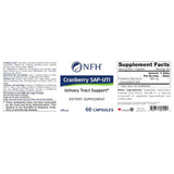 NFH Cranberry SAP-UTI 60 capsules - Nature's Source Inc