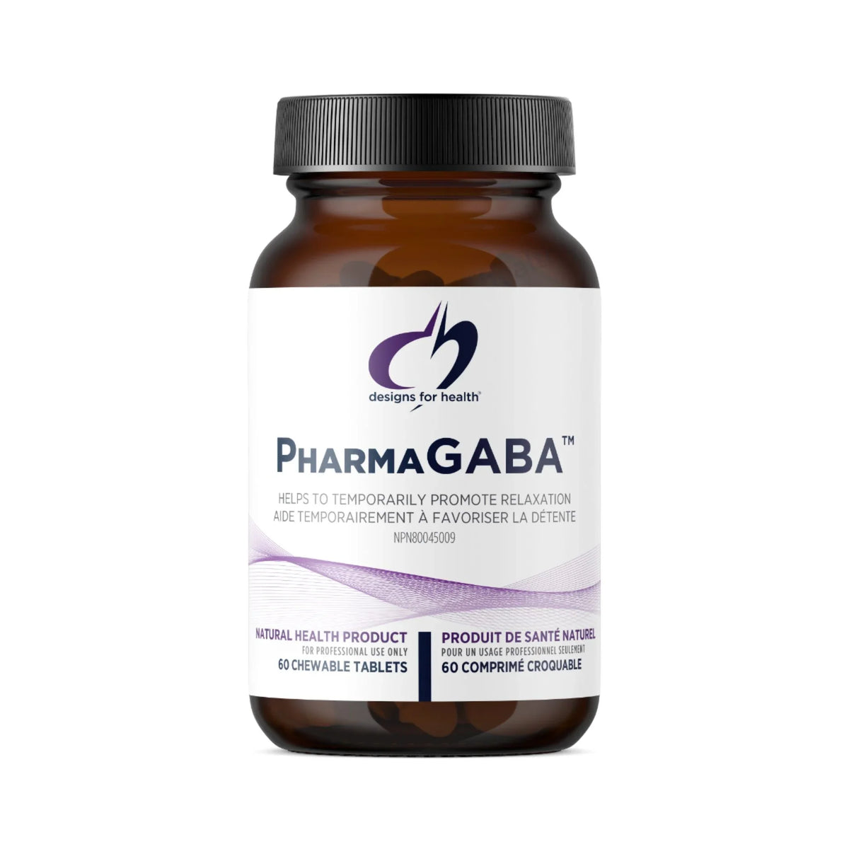 Designs for Health PharmaGABA 60 Chewable Tablets
