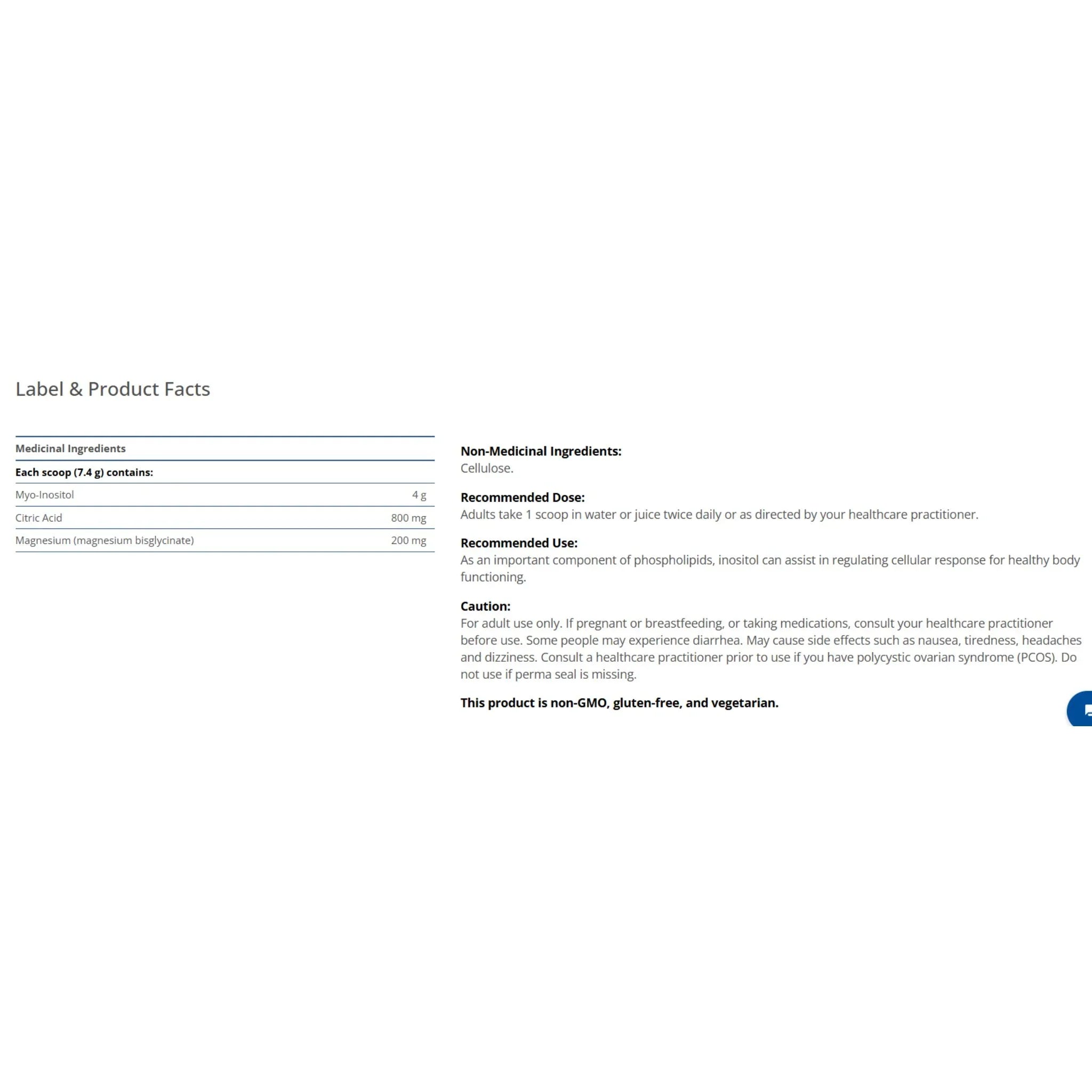 Metagenics Cenitol 222g Powder