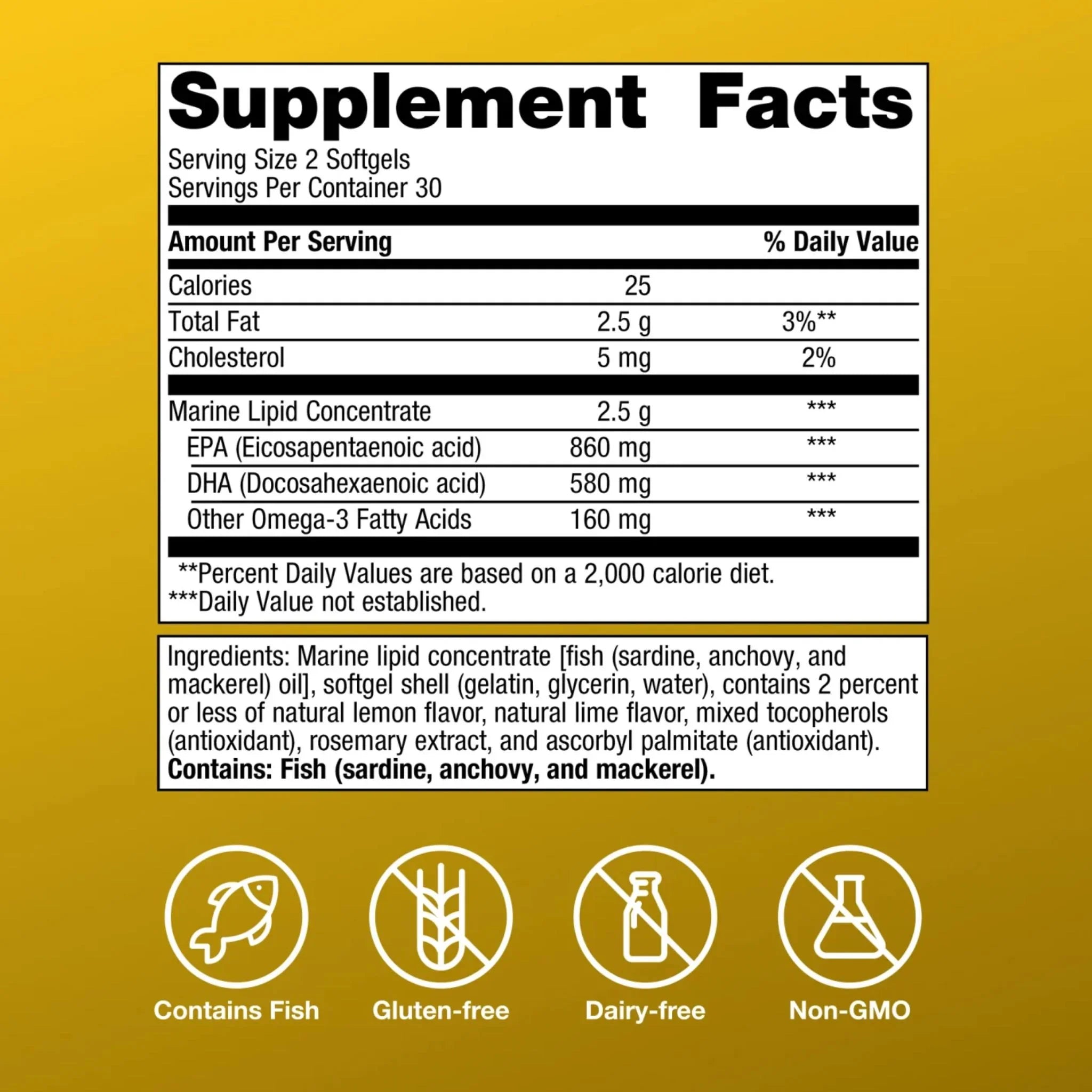 Metagenics OmegaGenics EPA - DHA 720 Lemon - Lime Flavour (60 s - gels) - Nature's Source Inc