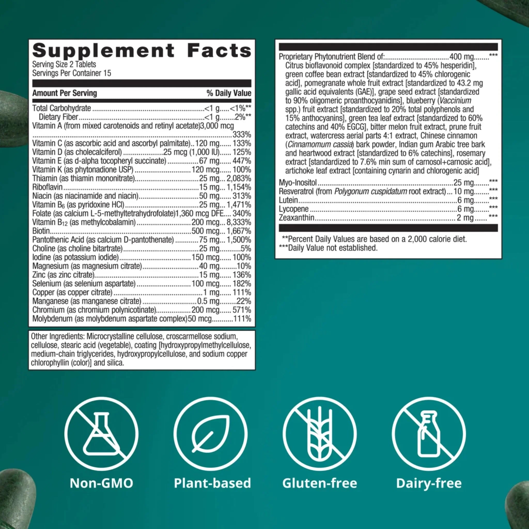 Metagenics PhytoMulti without Iron 120 Tablets - Nature's Source Inc