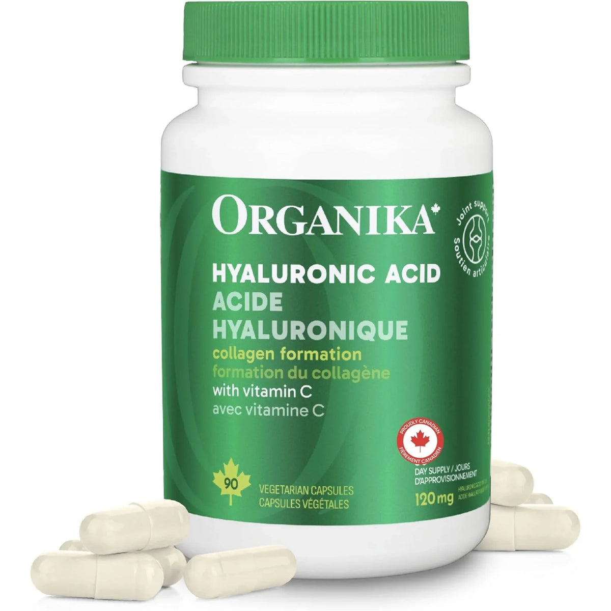 Organika Hyaluronic Acid + Vitamin C 120mg 90 Vegan Capsules