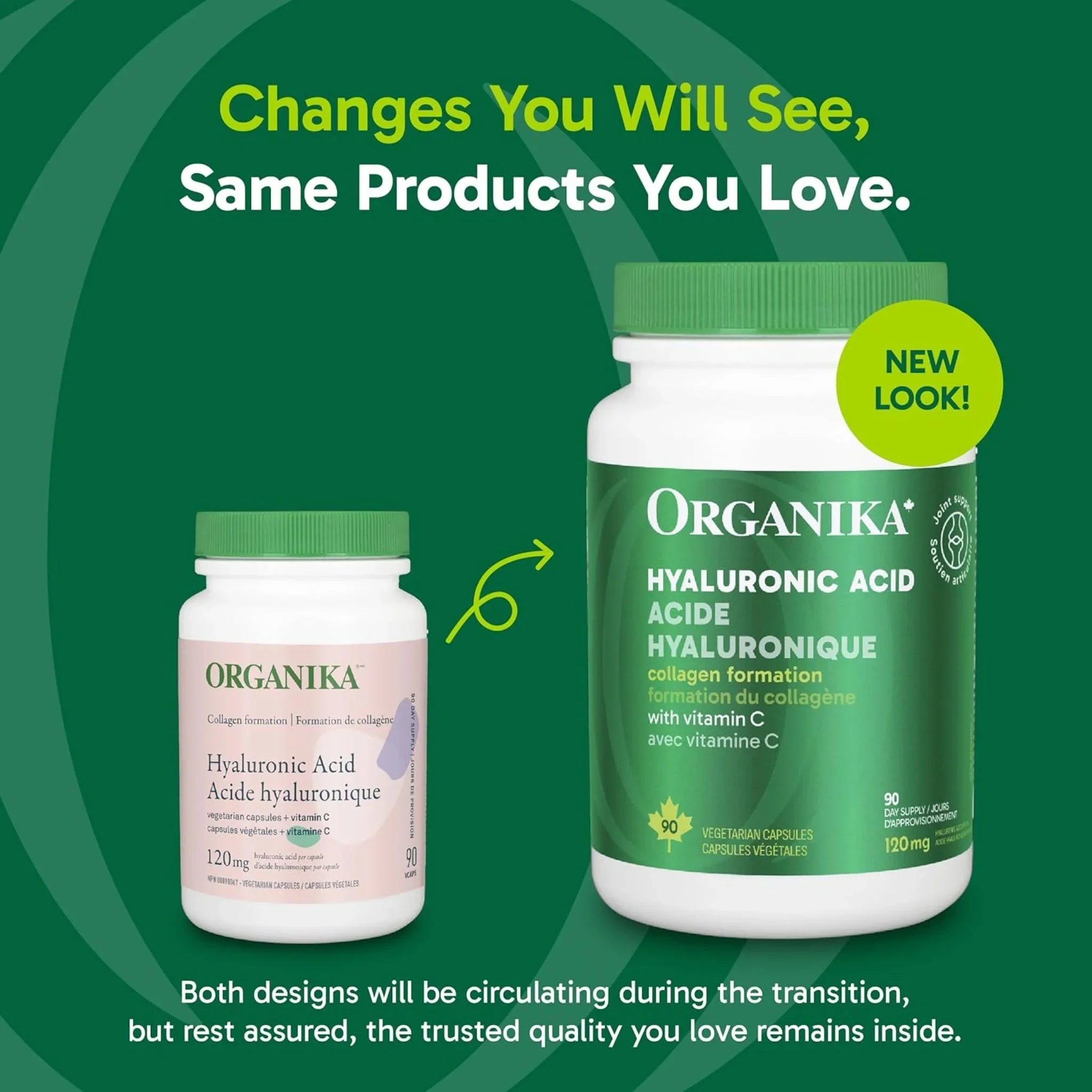 Organika Hyaluronic Acid + Vitamin C 120mg 90 Vegan Capsules