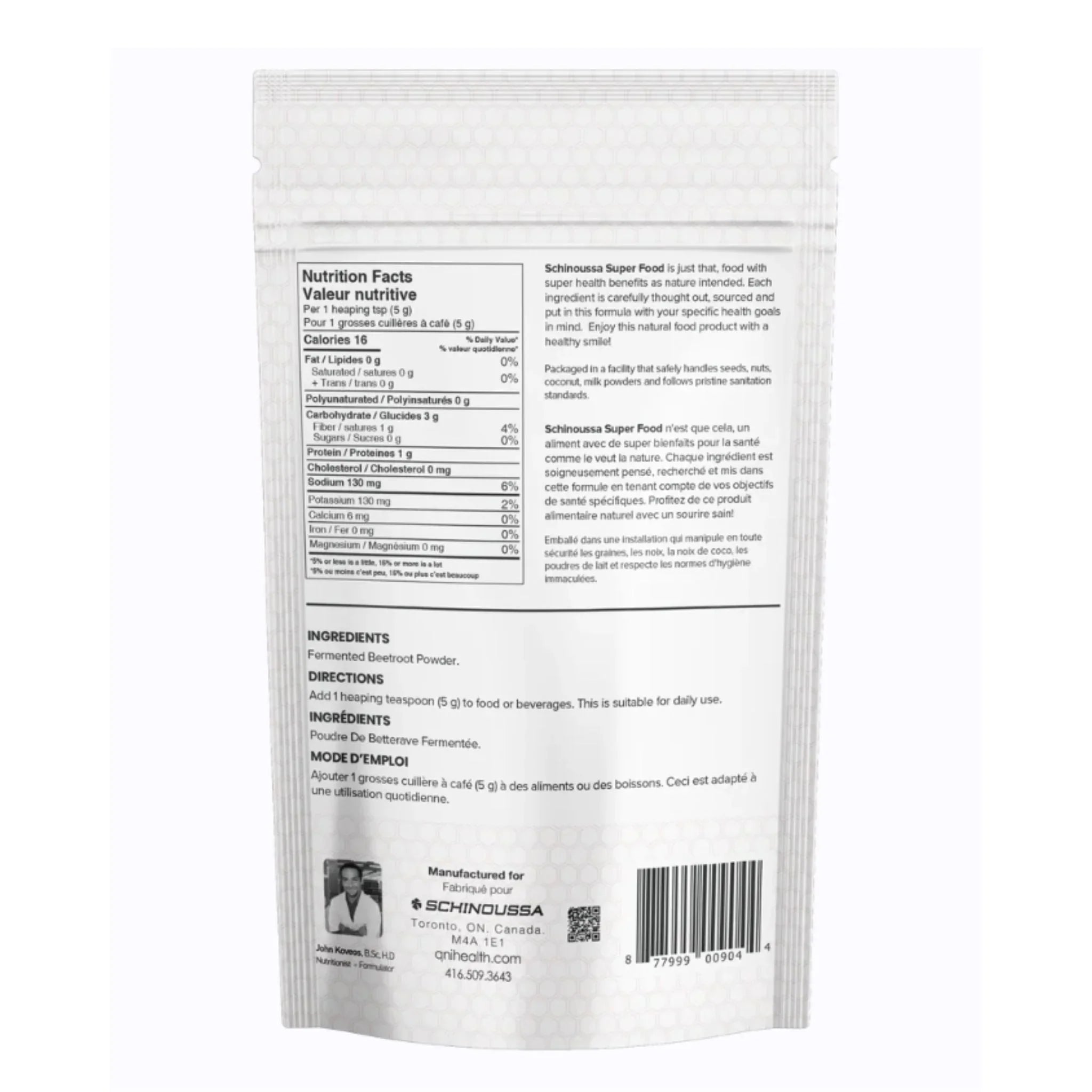 Schinoussa Fermented Beet Root Powder 150g - Nature's Source Inc