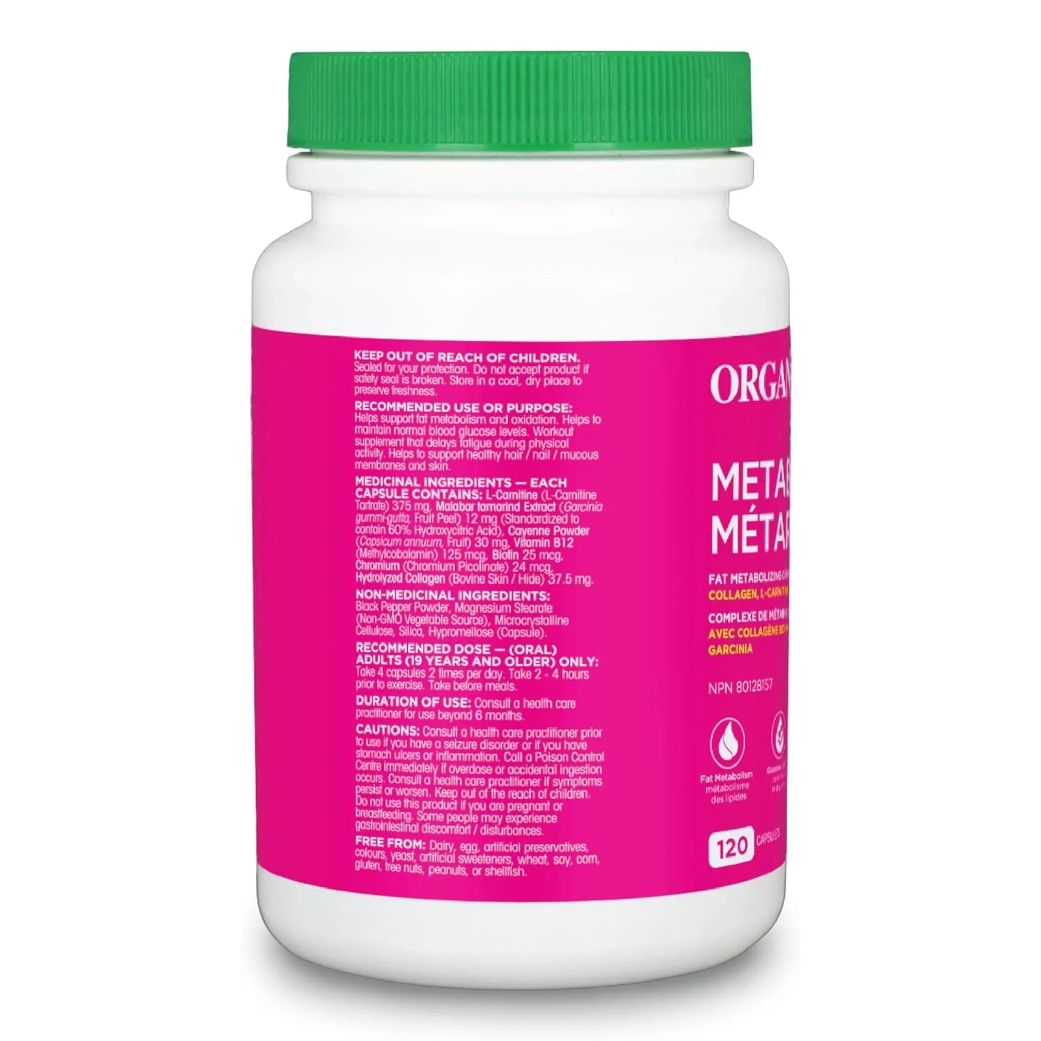 Organika Metaboost 120 Capsules - Nature's Source Inc
