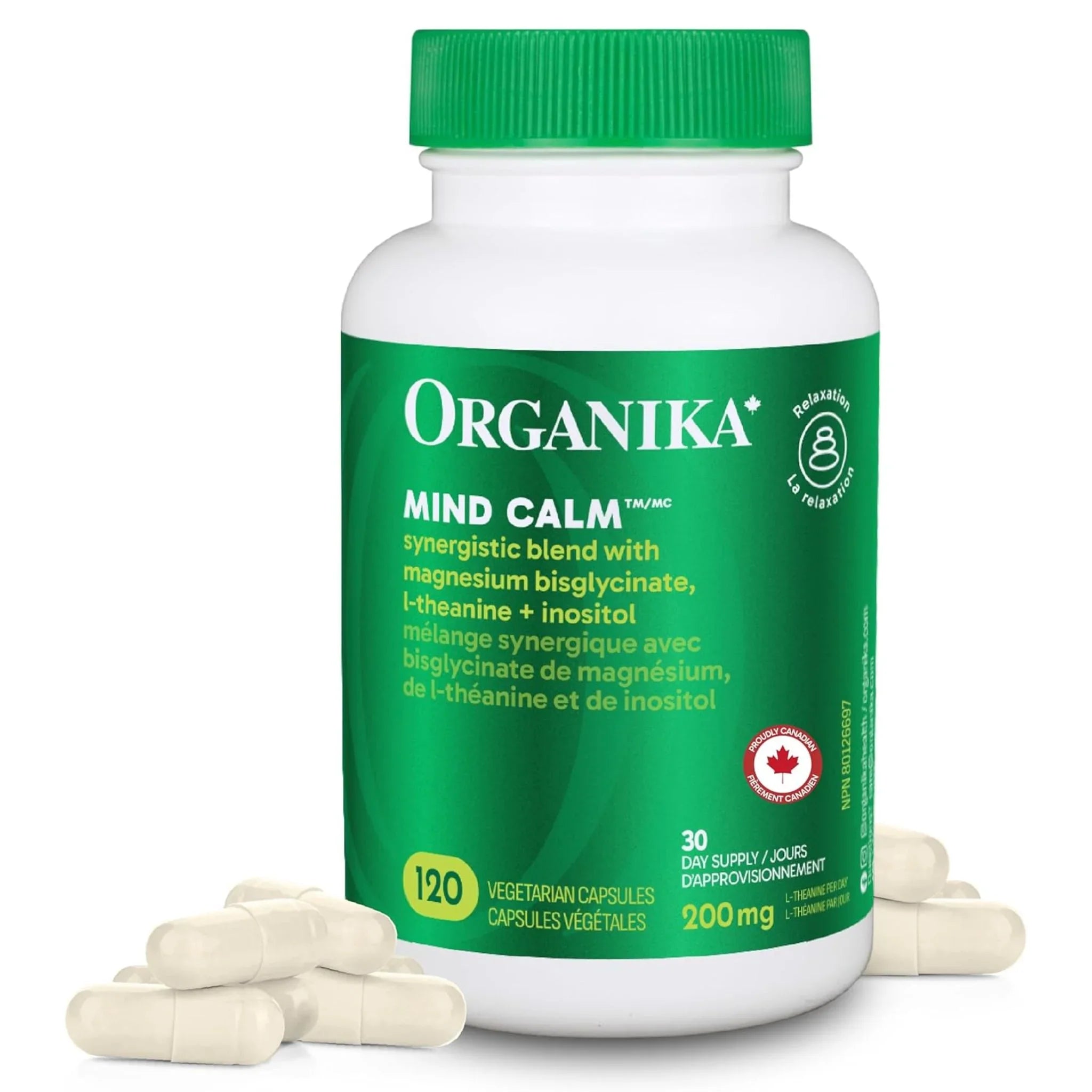 Organika Mind Calm 120 Vegan Capsules - Nature's Source Inc