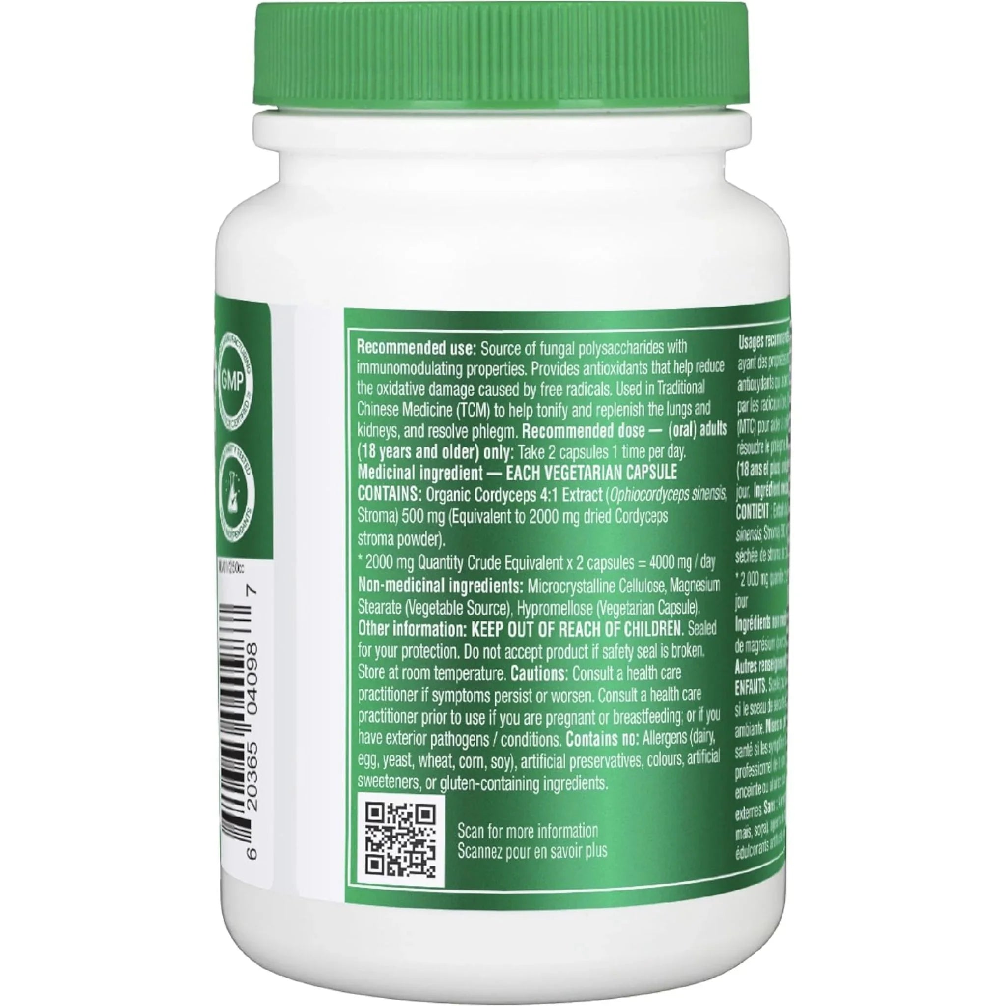 Organika Cordyceps 120 Vegan Capsules