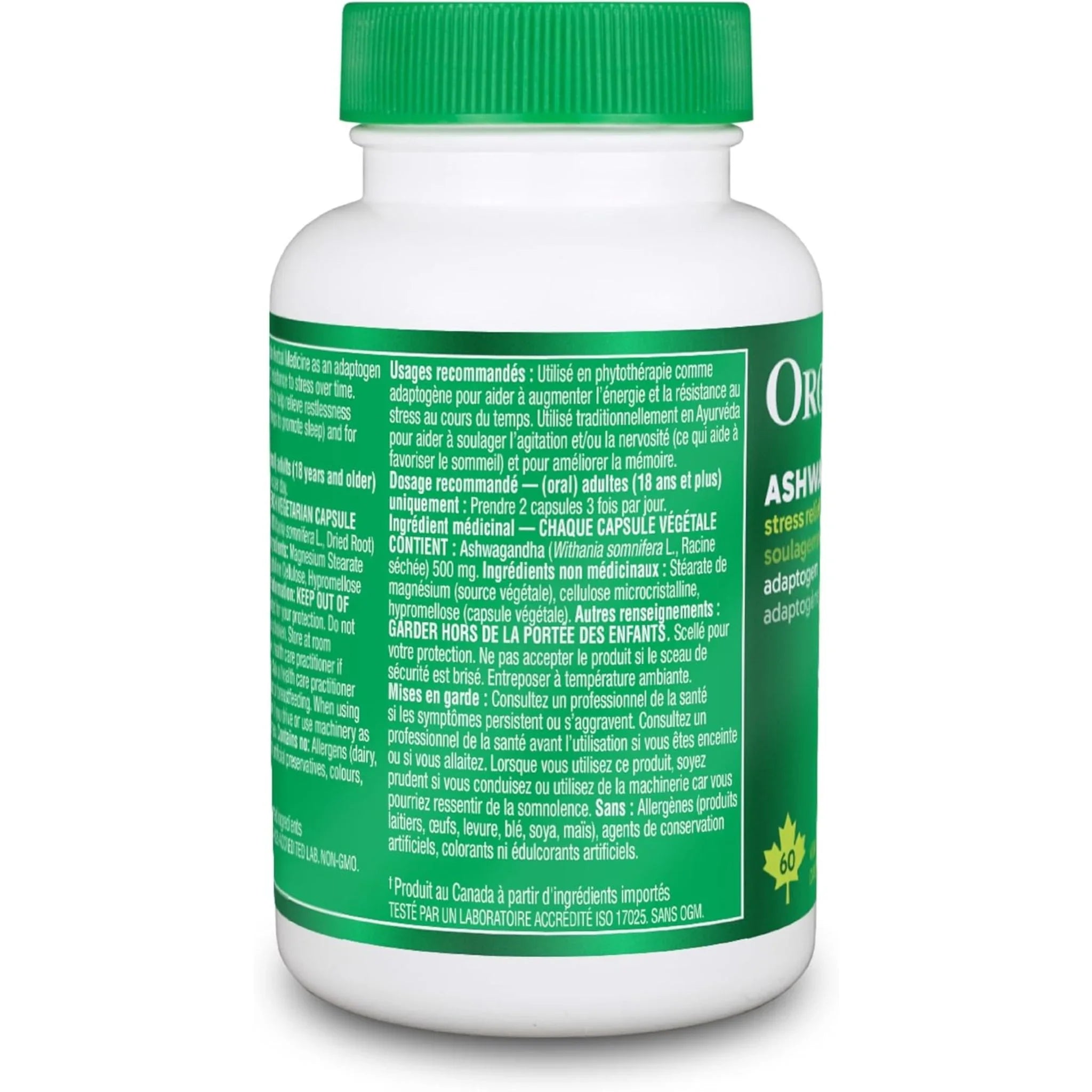 Organika Ashwagandha 500mg 60 Vegan Capsules