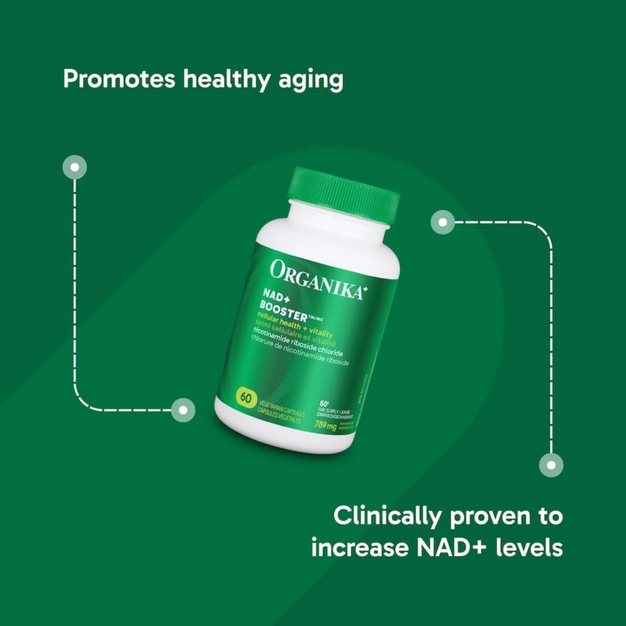 Organika NAD+ Booster 60 Vegan Capsules - Nature's Source Inc