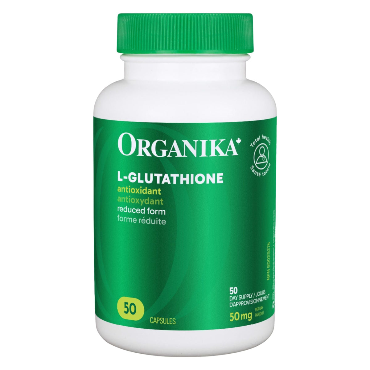 Organika L - Glutathione Reduced 50mg 50 Capsules - Nature's Source Inc