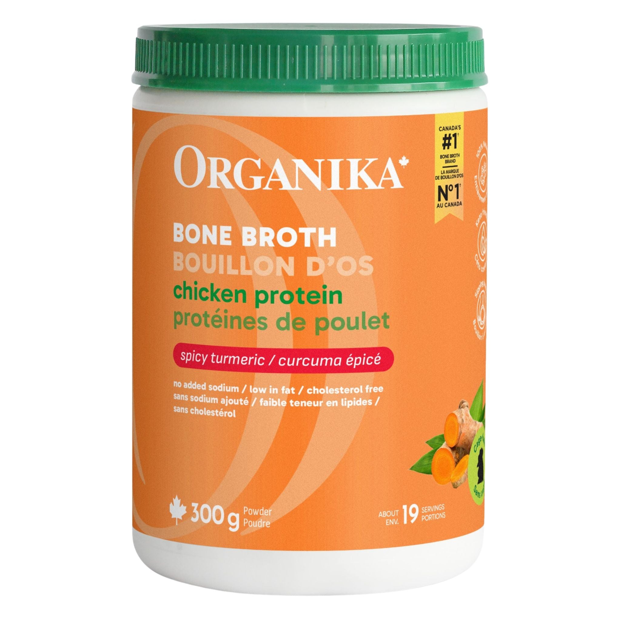 Organika Bone Broth Chicken Turmeric 300g - Nature's Source Inc