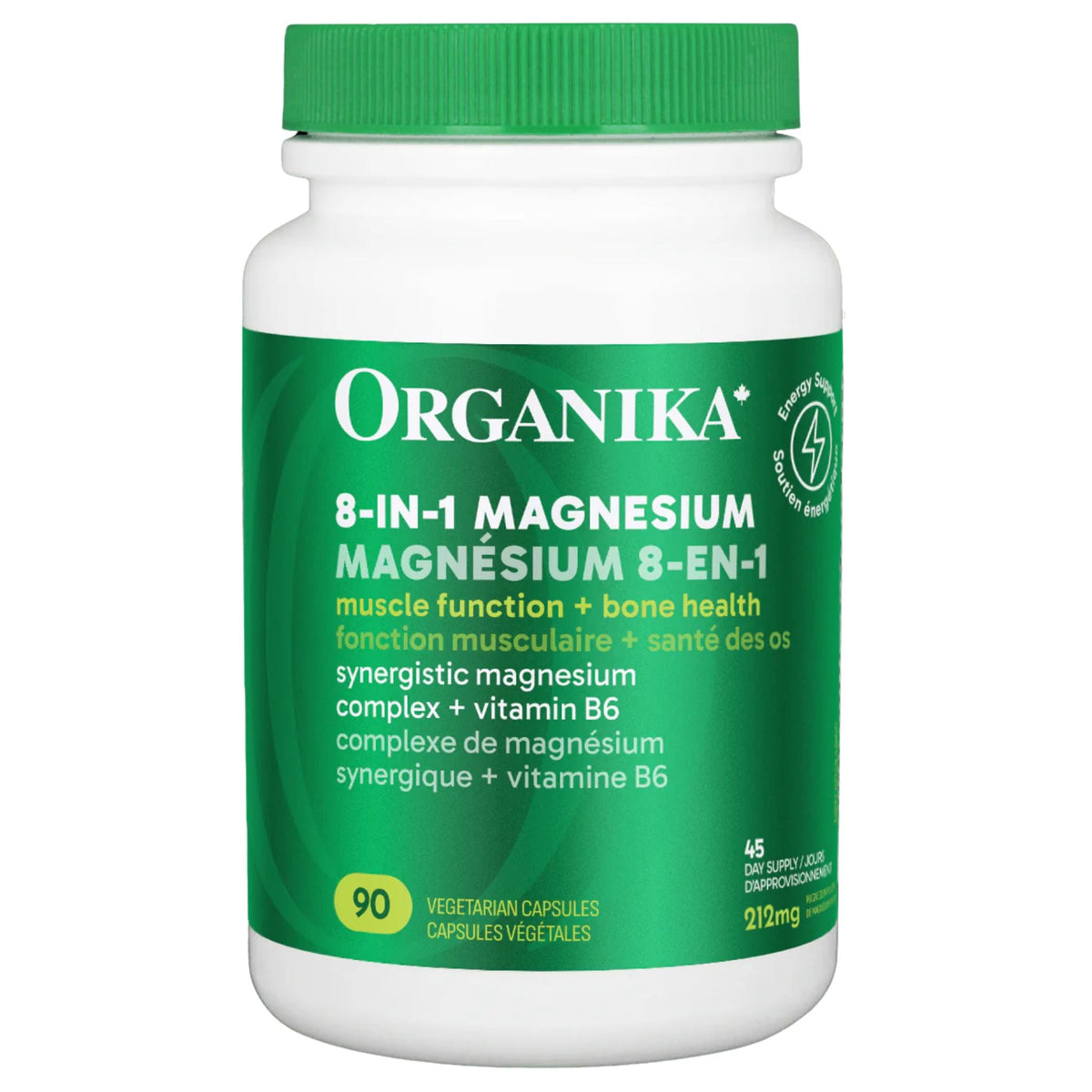Organika 8 - in - 1 Magnesium 90 Vegetarian Capsules - Nature's Source Inc