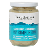 Karthein's Organic Simple Sauerkraut Plain 375ml - Add a Tangy and Flavorful Touch to Meals, Rich in Probiotics and Beneficial Nutrients, A Healthy, Gut-Friendly Food