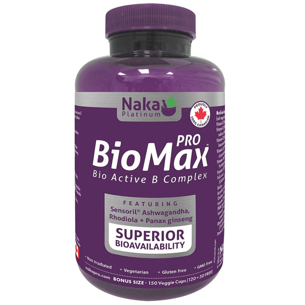 Naka B100 BioMax Bonus 150 Veg-Caps