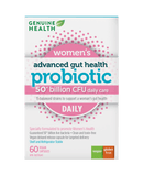 Genuine Health Advanced Gut Health Probiotic Women's Daily 50 Billion CFU 60 Capsules - Support Women's Stress, Gut, Skin, Vaginal And Immune System Health