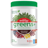 Genuine Health Greens + Extra Energy Dark Chocolate 222g - Boosts Focus & Concentration, Balances the Digestive Tract, Promotes Alertness, Energy, Stamina, and Peak Athletic Performance