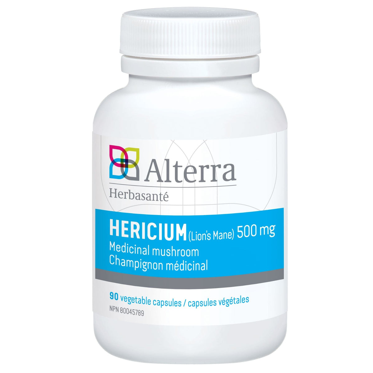 Alterra Hericium Lion's Mane 500mg 90 Vegetable Capsules